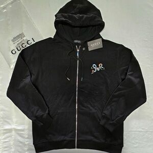 Gucci Men's Black Zip-Up Hoodie